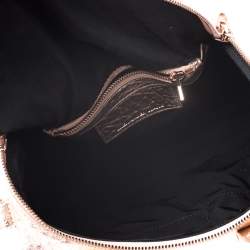 Alexander Wang Metallic Rose Gold Textured Leather Rocco Duffel Bag