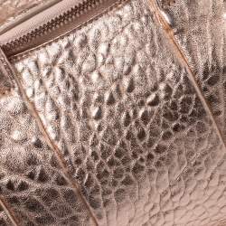Alexander Wang Metallic Rose Gold Textured Leather Rocco Duffel Bag