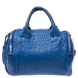 Alexander Wang Blue Leather Small Rockie Satchel