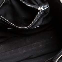 Alexander Wang Black Leather and Fabric Crochet Rocco Bag