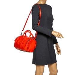 Alexander Wang Orange Leather Small Rockie Satchel