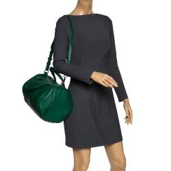 Alexander Wang Green Textured Leather Rocco Duffel Bag