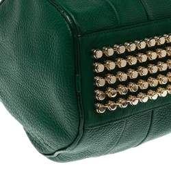 Alexander Wang Green Textured Leather Rocco Duffel Bag