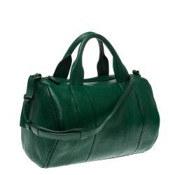 Alexander Wang Green Textured Leather Rocco Duffel Bag