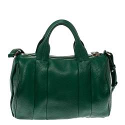 Alexander Wang Green Textured Leather Rocco Duffel Bag