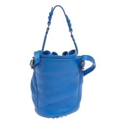Alexander Wang Blue Leather Diego Bucket Bag