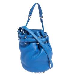 Alexander Wang Blue Leather Diego Bucket Bag