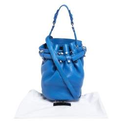 Alexander Wang Blue Leather Diego Bucket Bag