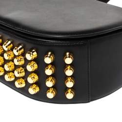 Alexander Wang Black Leather Studded Lia Shoulder Bag
