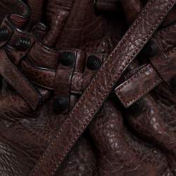 Alexander Wang Dark Brown Textured Leather Diego Bucket Bag