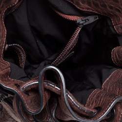 Alexander Wang Dark Brown Textured Leather Diego Bucket Bag