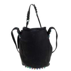 Alexander Wang Black Textured Leather Diego Bucket Bag