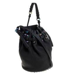 Alexander Wang Black Textured Leather Diego Bucket Bag
