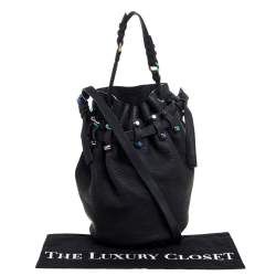 Alexander Wang Black Textured Leather Diego Bucket Bag