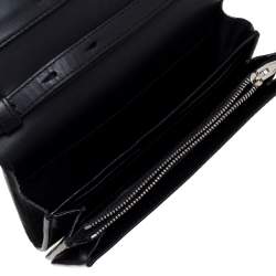 Pre Owned حقيبة كتف أليكساندر وانغ بريزما بيكر جلد سوداء منقوشة ورد