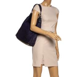 Alexander Wang Dark Purple Textured Leather Darcy Hobo