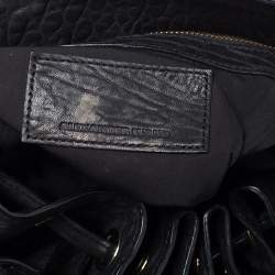 Alexander Wang Black Textured Leather Diego Bucket Bag