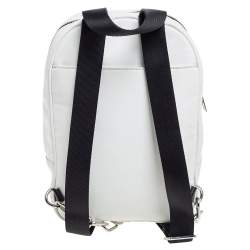 Pre Owned Alexander Wang White Leather Medium Attica Backpack