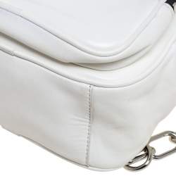 Pre Owned Alexander Wang White Leather Medium Attica Backpack