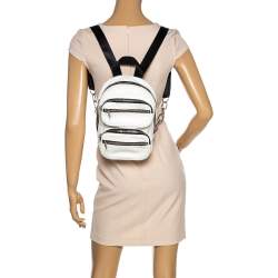 Pre Owned Alexander Wang White Leather Medium Attica Backpack