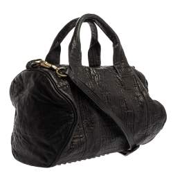 Alexander Wang Black Leather Rocco Duffle Bag