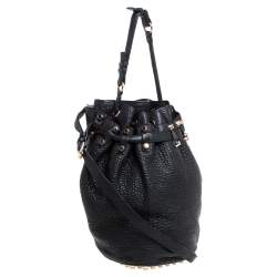 Alexander Wang Black Textured Leather Diego Bucket Bag