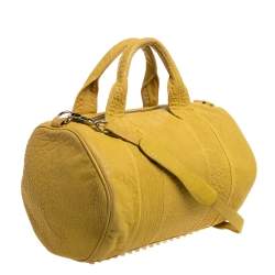 Pre Owned Alexander Wang Yellow Leather Rocco Duffle Bag