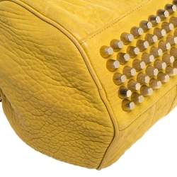 Pre Owned Alexander Wang Yellow Leather Rocco Duffle Bag
