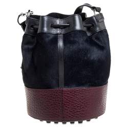 Alexander Wang Tri Color Calfhair and Leather Diego Bucket Bag