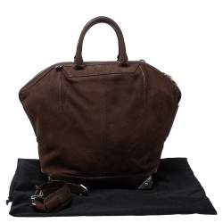 Alexander Wang Dark Brown Nubuck Leather Emile Satchel