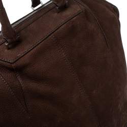 Alexander Wang Dark Brown Nubuck Leather Emile Satchel
