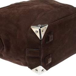 Alexander Wang Dark Brown Nubuck Leather Emile Satchel
