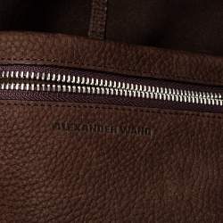 Alexander Wang Dark Brown Nubuck Leather Emile Satchel