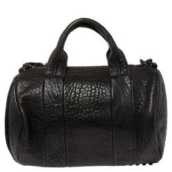 Pre Owned Alexander Wang Black Leather Rocco Duffle Bag
