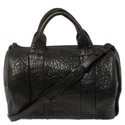 Pre Owned Alexander Wang Black Leather Rocco Duffle Bag