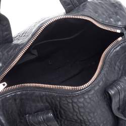 Pre Owned Alexander Wang Black Pebbled Leather Rocco Duffle Bag