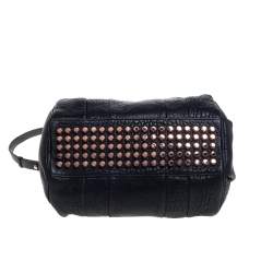 Pre Owned Alexander Wang Black Pebbled Leather Rocco Duffle Bag
