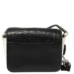 Pre Owned حقيبة كروس أليكساندر وانغ بريسما مظروف صغيرة جلد أسود