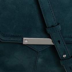 Alexander Wang Teal Blue Suede Marion Shoulder Bag