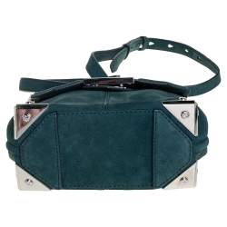 Alexander Wang Teal Blue Suede Marion Shoulder Bag