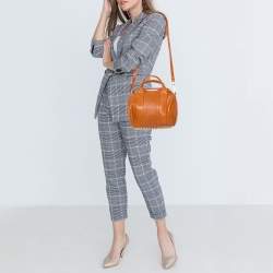 Alexander Wang Brown Pebbled Leather Small Rockie Satchel