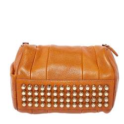 Alexander Wang Brown Pebbled Leather Small Rockie Satchel