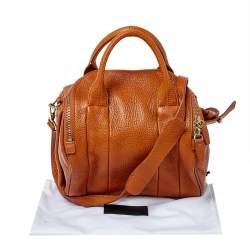 Alexander Wang Brown Pebbled Leather Small Rockie Satchel