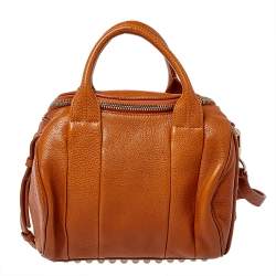 Alexander Wang Brown Pebbled Leather Small Rockie Satchel