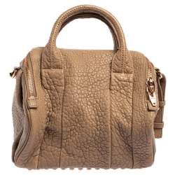 Pre Owned حقيبة أليكساندر وانغ روكي جلد وردي محبب صغيرة