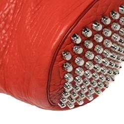 Pre Owned Alexander Wang Orange Textured Leather Diego Bucket Bag