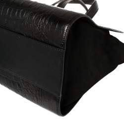 Alexander Wang Black Croc Embossed Leather Pelican Tote