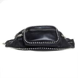 Pre Owned Alexander Wang Black Leather Studded Attica Belt Bag