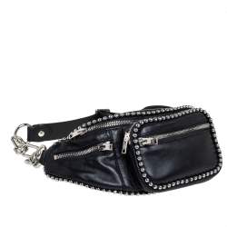 Pre Owned Alexander Wang Black Leather Studded Attica Belt Bag