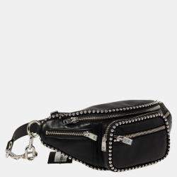 Alexander Wang Black Leather Studded Attica Fanny Belt Bag